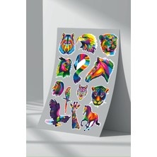 Stickermarket Rengarek Hayvanlar Sticker Seti (2)