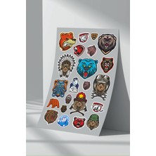 Stickermarket Ayı Bear Sticker Seti (5)