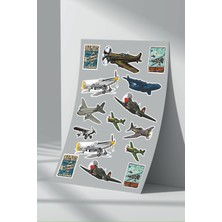 Stickermarket Uçak Sticker Seti (2)
