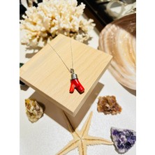 Luna Jewellery Dal Mercan Gümüş Kolye