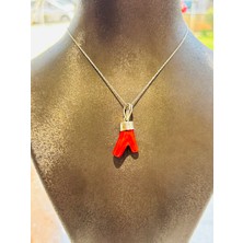 Luna Jewellery Dal Mercan Gümüş Kolye