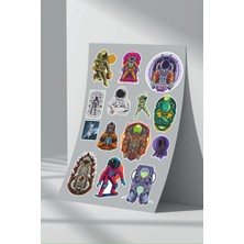 Stickermarket Astronot Uzay Sticker Seti (14)