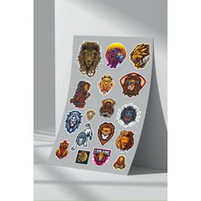 Stickermarket Aslan Lion Sticker Seti (5)