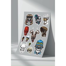 Stickermarket Kurukafa Skull Sticker Seti (1)
