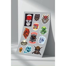 Stickermarket Kurukafa Skull Sticker Seti (21)