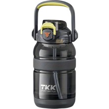 Vagonlife Tkk 1200ML Büyük Boy Yeni Koleksiyon Pipetli/pipetsiz Kullanım Boyun Askılı Kulplu Tritan Su Matara