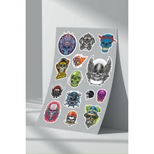 Stickermarket Kurukafa Skull Sticker Seti (20)