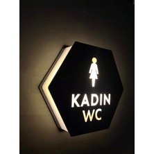 Yönline Honeycomb Serisi Işıklı Kadın Wc Yönlendirme