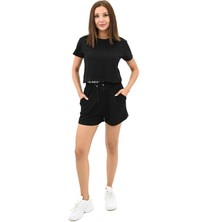 Koza Kadın Kısa Kollu Lastik Baskı Detaylı Şort Takım 4093-25