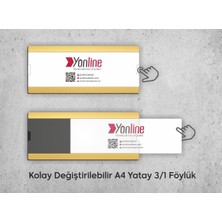 Yönline Kapı ve Duvar Tipi Kolay Değiştirilebilir A4 1/3 Föylük