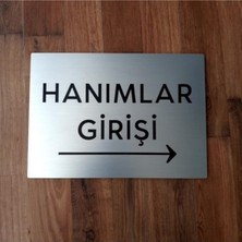 Yönline Rezopal Kazıma Wc Yönlendirme Tabelası - Hanımlar Girişi