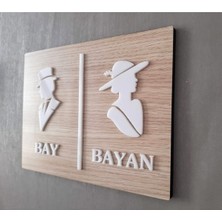 Yönline Klasik Mdf Serisi Wc Yönlendirme Tabelası