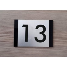 Yönline Dekoratif Apartman Kapı Numarası Pleksi-13