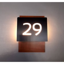 Yönline Wooden Serisi Ahşap Görünümlü Işıklı Otel Oda Numarası