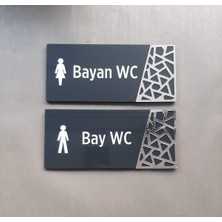 Yönline Antrasit Silver Pattern Seri Wc Yönlendirme Seti