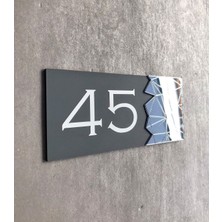 Yönline Füme Aynalı Antrasit Kapı Numarası - 45