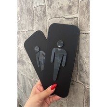 Yönline Black Cool Kabartmalı Seri Wc Yönlendirme Seti