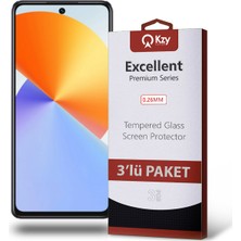 Kzy Infinix Note 30 ile Uyumlu Temperli Ekran Koruyucu Kırılmaz Cam Ekonomik 3'lü Paket