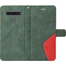 Mays Home1 Lg K61 Kickstand Koruyucu Pu Deri Flip Folio Kılıf Için Iki Renkli (Yurt Dışından)