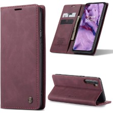 Mays Home Oneplus Nord Vintage Pu Deri Cüzdan Manyetik Kapatma Flip Case (Yurt Dışından)