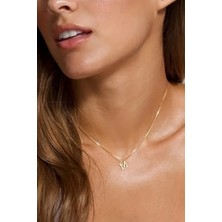 Azuris Silver 925K Gümüş Gurmet Zincir M Harfi Harfli Kolye