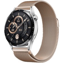 Coolacs Honor Magic 2 46MM ile Uyumlu 22MM Metal Hasır İşlemeli Kordon