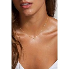 Azuris Silver 925K Gümüş Gurmet Zincir S Harfi Harfli Kolye