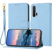 Mays Home1 Onur 20 Pro Için Telefon Kılıfı Kart Yuvaları Tutucu Litchi Desen Flip Folio Pu (Yurt Dışından)