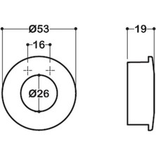 System 7480 Antik Renkli Gömme Kulp 16 mm