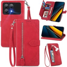 Mays Home1 Xiaomi Poco X6 Pro Çoklu Kart Yuvası Flip Fermuar Tarzı Çok Renkli (Yurt Dışından)