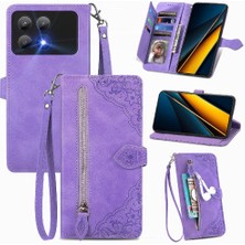 Mays Home1 Xiaomi Poco X6 Pro Çoklu Kart Yuvası Flip Fermuar Tarzı Çok Renkli (Yurt Dışından)