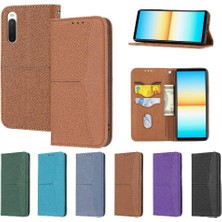 Mays Home1 Sony Xperia 1 V Kredi Kartı Tutucu Pu Deri Kapak Flip Folio Için Kılıf (Yurt Dışından)