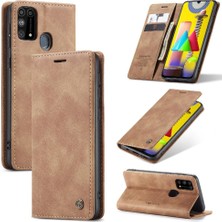 Mays Home Samsung Galaxy M31 Için Flip Case Kart Yuvası Kickstand Flip Folio Kitap (Yurt Dışından)