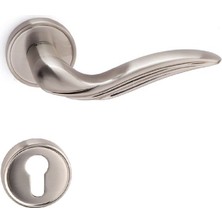 System Elara Rozetli Kapı Kolu Saten Yale