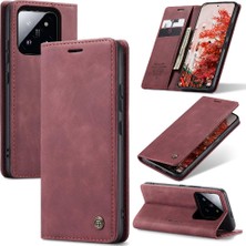 Mays Home Xiaomi 14 Pro Vintage Pu Deri Cüzdan Manyetik Kapatma Için Flip Case (Yurt Dışından)