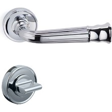 System Despına Rozetli Kapı Kolu Krom Wc