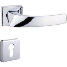 System Orıon Rozetli Kapı Kolu Krom Yale