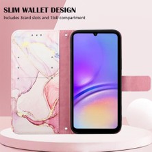 Mays Home1 Samsung Galaxy A05 Pu Deri Cüzdan Mermer Desen Kickstand Için Kılıf (Yurt Dışından)