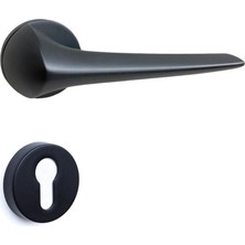 System Maja Rozetli Kapı Kolu Siyah Yale