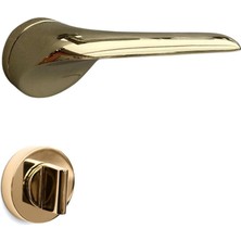 System Varuna Rozetli Kapı Kolu Gold Wc