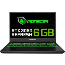 Monster Abra A5 V21.1 Intel Core I5 12450H 16 GB Ram 500 GB SSD 6 GB Rtx 3050 Freedos 15,6" Fhd 144 Hz Oyun Bilgisayarı