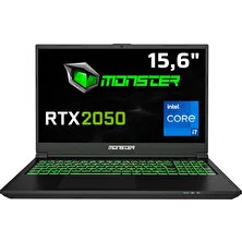 Monster Abra A5 V21.3.4 Intel Core I7 12700H 16 GB Ram 1 Tb SSD 4 GB Rtx 2050 Freedos 15,6" Fhd 144 Hz Oyun Bilgisayarı