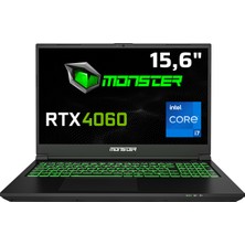 Monster Tulpar T5 V23.4.2 Intel Core I7 12700H 32 GB Ram 1 Tb SSD 8 GB Rtx 4060 Freedos 15,6" Fhd 144 Hz Oyun Bilgisayarı