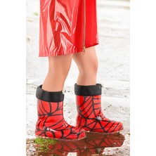 Kiko Kids Savana Yağmur Çizmesi Su Geçirmez Özelliği ile Kırmızı Gore-Tex Dış Materyal