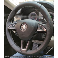 İmza Skoda Octavia 2015-2017 Araca Özel Dikmeli Direksiyon Kılıfı (Aracınızın Direksiyonuyla Teyit Ediniz)