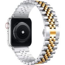 Alstrap Apple Watch Uyumlu Seri 2 3 4 5 6 7 8 Se Ultra Uyumlu 42 44 45 49MM Paslanmaz Çelik Rolex Tasarım Kordon