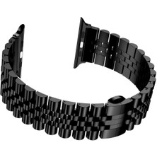 Alstrap Apple Watch Uyumlu Seri 2 3 4 5 6 7 8 Se Ultra Uyumlu 42 44 45 49MM Paslanmaz Çelik Rolex Tasarım Kordon