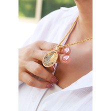 Aydın Kuyumculuk 14 Ayar Altın,halat Zincirli Tuğra Kolye AGKLY638