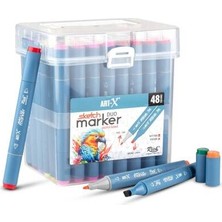 Rich Art-X Sketch Marker Duo Çift Uçlu Marker Kalem 48 Renk Set