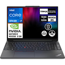 Lenovo Thinkpad E16 Gen 1 I7-1355U 40GB 1tb SSD 2gb MX550 16" Wuxga Windows 11 Pro Taşınabilir Bilgisayar 21JN00FSTX 012